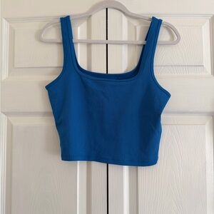 Hollister Blue Ribbed Crop Top